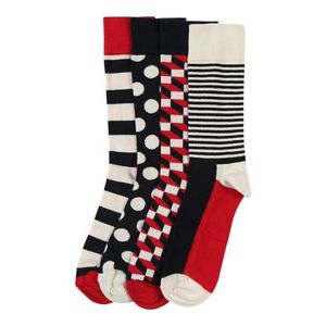 Happy Socks Șosete roșu pastel / negru / alb lână imagine