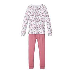 NAME IT Pijamale roze / alb imagine