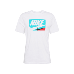 Nike Sportswear Tricou alb / turcoaz / roșu / negru imagine
