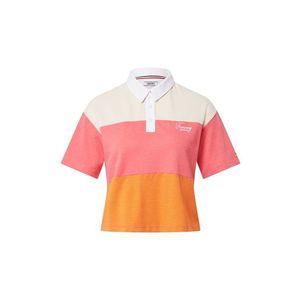 Tommy Jeans Tricou portocaliu / alb / roz imagine