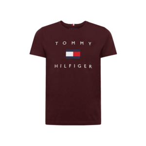 TOMMY HILFIGER Tricou burgund / alb / navy / roșu imagine