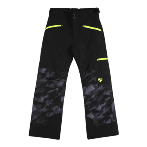 ZIENER Pantaloni outdoor 'Amiro' negru / galben neon / gri argintiu imagine
