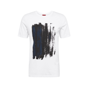 HUGO Tricou 'Draint' alb / negru / albastru imagine