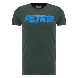 Petrol Industries Tricou verde pin / albastru neon imagine