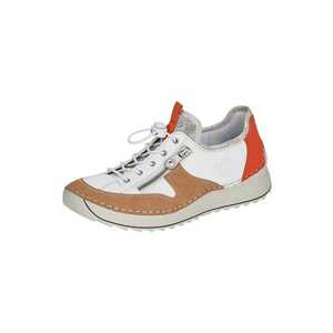 RIEKER Sneaker low alb natural / maro / portocaliu imagine