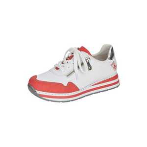 RIEKER Sneaker low alb / roșu deschis imagine