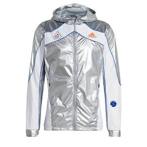 ADIDAS PERFORMANCE Geacă sport 'Marathon Space Race' argintiu / alb / albastru royal / portocaliu neon imagine