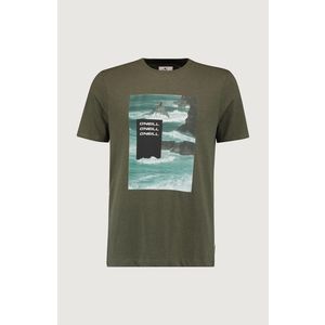 O'NEILL Tricou 'Cali Ocean' kaki / aqua / alb / negru imagine