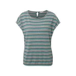 TOM TAILOR Tricou 'T-shirt multi stripes' gri deschis / petrol / jad / negru / alb imagine