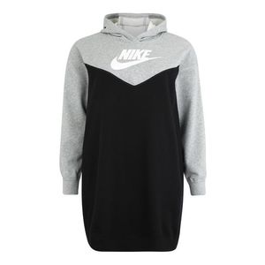 Nike Sportswear Rochie 'W NSW HRTG HOODY DRESS SB PLUS' gri / negru imagine