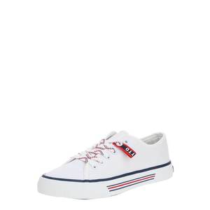 TOM TAILOR DENIM Sneaker low roșu / albastru închis / alb imagine