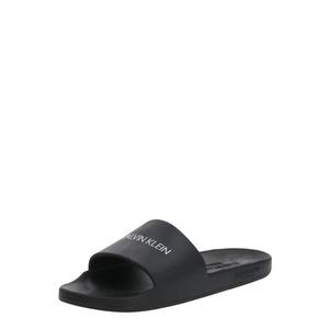 Calvin Klein Swimwear Pantofi deschiși 'SLIDES' negru / alb imagine