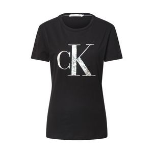 Calvin Klein Jeans Tricou negru / argintiu imagine