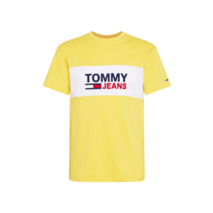 Tommy Jeans Tricou galben / alb / albastru noapte / roșu imagine