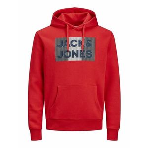JACK & JONES Bluză de molton roșu / gri / alb / navy imagine