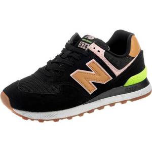 new balance Sneaker low negru / roz / verde neon / nisip imagine