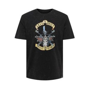 Only & Sons Tricou 'Guns and Roses' negru / galben imagine