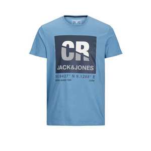JACK & JONES Tricou 'Chris-Gibs' albastru cer / albastru noapte / alb imagine