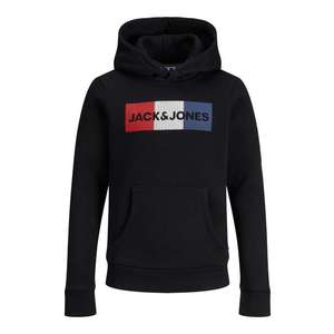 Jack & Jones Junior Bluză de molton 'JJECORP' negru / alb / roși aprins / albastru porumbel imagine