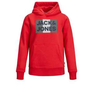 Jack & Jones Junior Bluză de molton roșu / alb / gri imagine