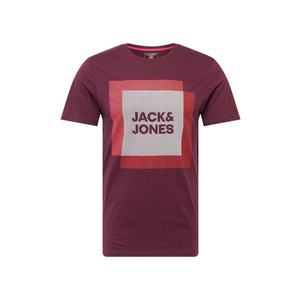 JACK & JONES Tricou 'YODA' roșu vin / alb / roși aprins imagine