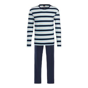 H.I.S Pijama lungă albastru / gri imagine