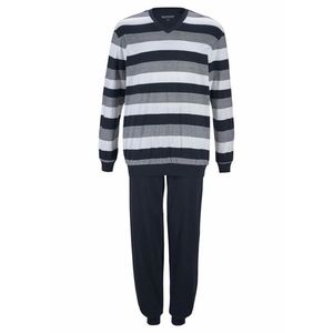 SCHIESSER Pijama lungă alb / albastru închis / gri imagine