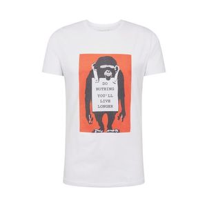 Mister Tee Tricou 'Banksy Do Nothing' negru / alb / portocaliu închis imagine
