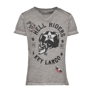 Key Largo Tricou 'HELL RIDERS' grej / negru imagine