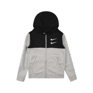 Nike Sportswear Hanorac 'SWOOSH' negru / gri amestecat / alb imagine