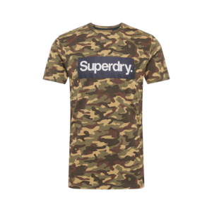 Superdry Tricou maro închis / maro deschis / verde închis / bej imagine