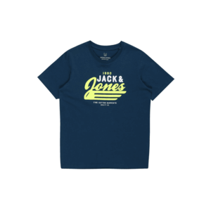 Jack & Jones Junior Tricou petrol / alb / verde neon imagine