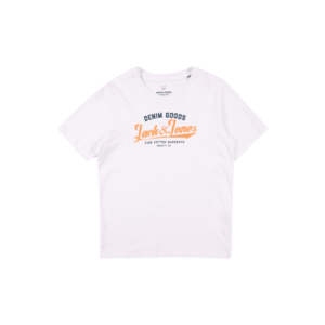 Jack & Jones Junior Tricou alb / navy / portocaliu imagine