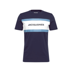 JACK & JONES Tricou albastru închis / albastru deschis / alb / negru imagine
