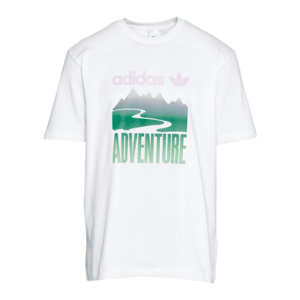 ADIDAS ORIGINALS Tricou 'Adventure Mountain' alb / verde / lila imagine