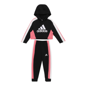ADIDAS PERFORMANCE Costum de trening negru / alb / roz deschis imagine