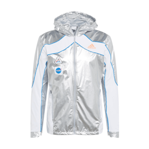 ADIDAS PERFORMANCE Geacă sport 'Marathon Space Race' argintiu / alb / albastru royal / portocaliu neon imagine
