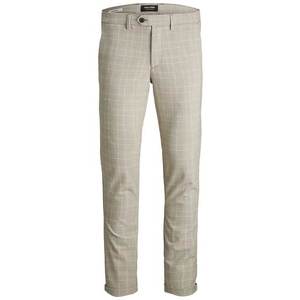 JACK & JONES Pantaloni eleganți 'Marco Connor' bej / gri / alb imagine