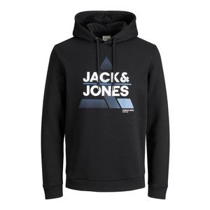 JACK & JONES Bluză de molton negru / albastru / alb imagine