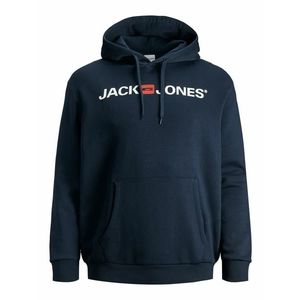 Jack & Jones Plus Bluză de molton 'Corp Old' alb / roșu / marine imagine