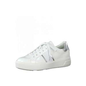 TAMARIS Sneaker low alb / argintiu imagine