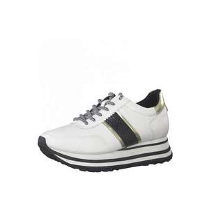 TAMARIS Sneaker low negru / alb / auriu imagine