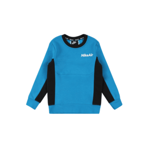 Nike Sportswear Bluză de molton negru / albastru royal / alb imagine