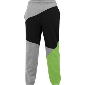 Urban Classics Pantaloni negru / verde măr / gri amestecat imagine