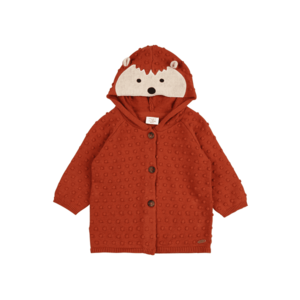 Hust & Claire Geacă tricotată 'Cookie' roșu ruginiu / alb lână / negru imagine
