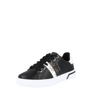 GUESS Sneaker low negru / alb / maro deschis imagine