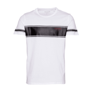 GUESS Tricou alb / negru / roșu imagine