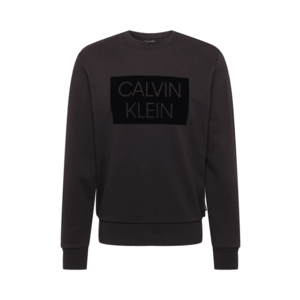Calvin Klein Bluză de molton negru / gri metalic imagine