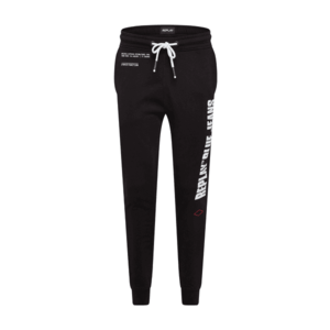 REPLAY Pantaloni negru / alb / roșu imagine