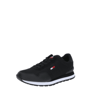 Tommy Jeans Sneaker low 'Runner' negru / alb / roșu deschis imagine